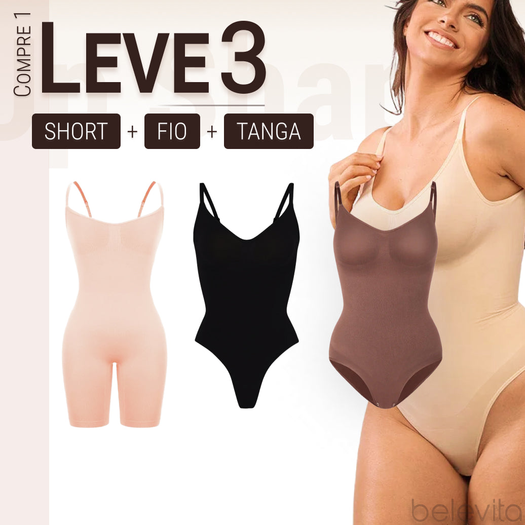 Body Modelador - Up Shaper | PAGUE 1 LEVE 3 + Brinde Calcinha Modeladora