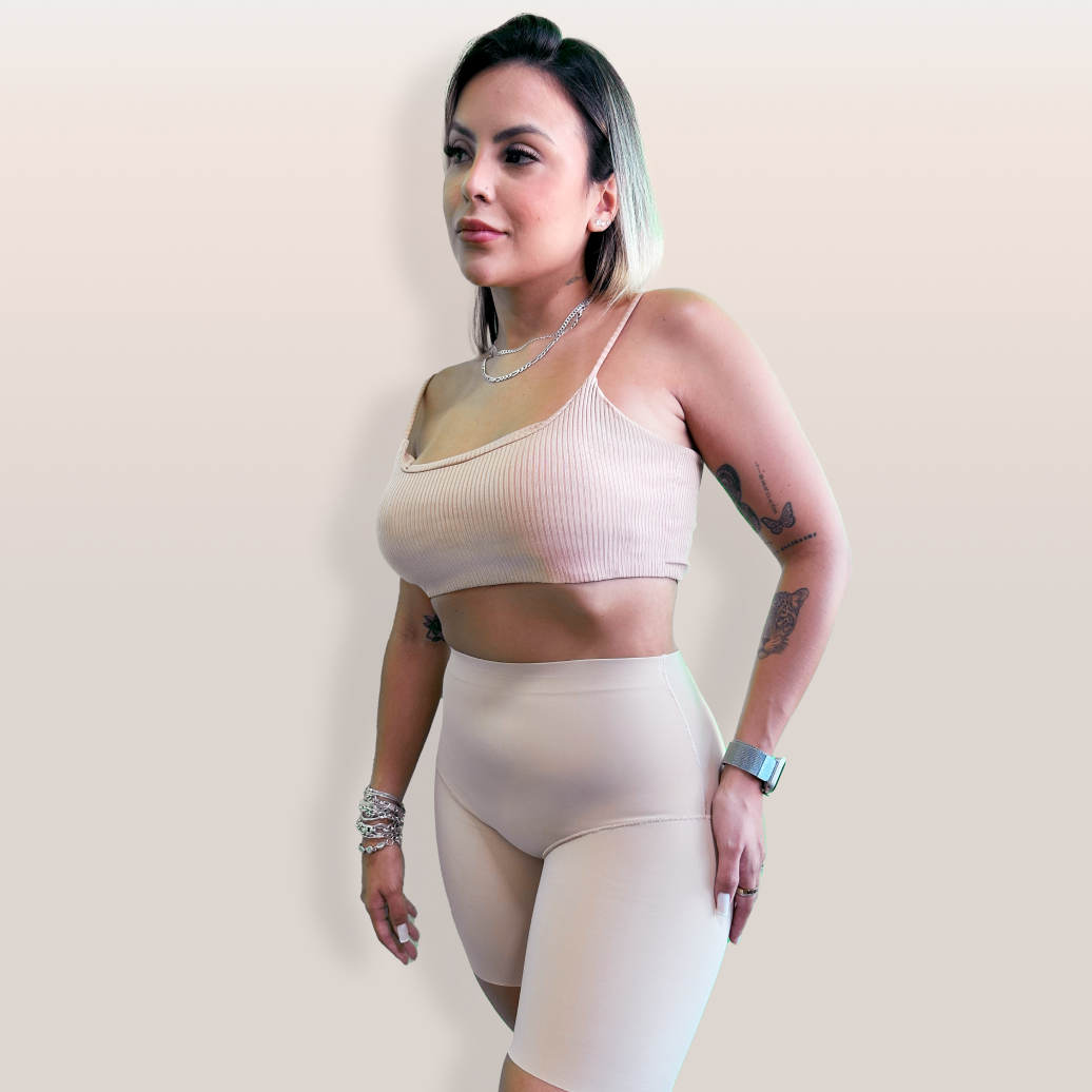 Short Modelador Skin Compression sem costura + Brinde Calcinha Modeladora