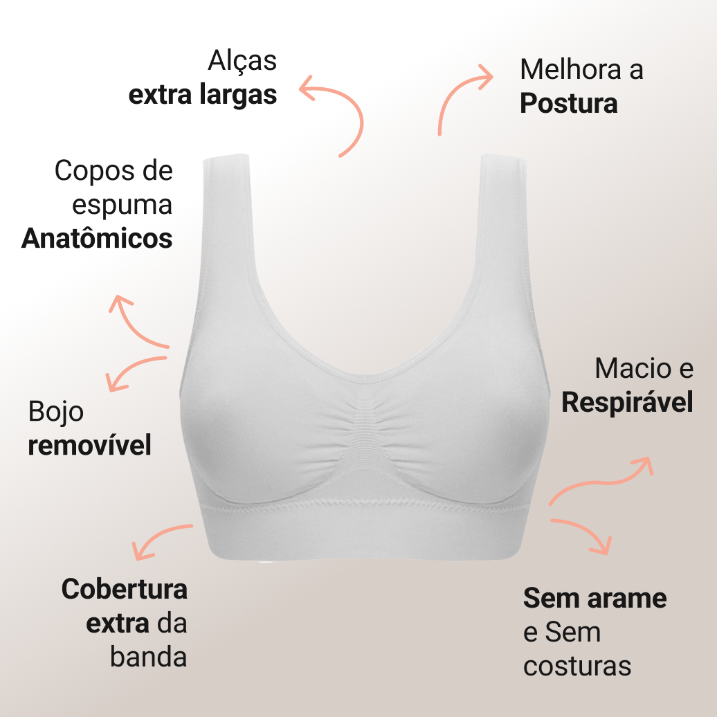 Bazar Belevita - Sutiã Anatômico Comfort Pro | Compre 1 Leve 3