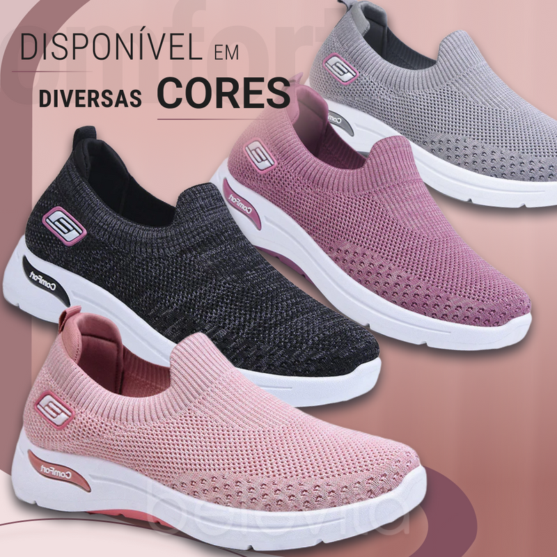 Bazar Belevita - Tênis Ortopédico Feminino - Comfort Sneakers