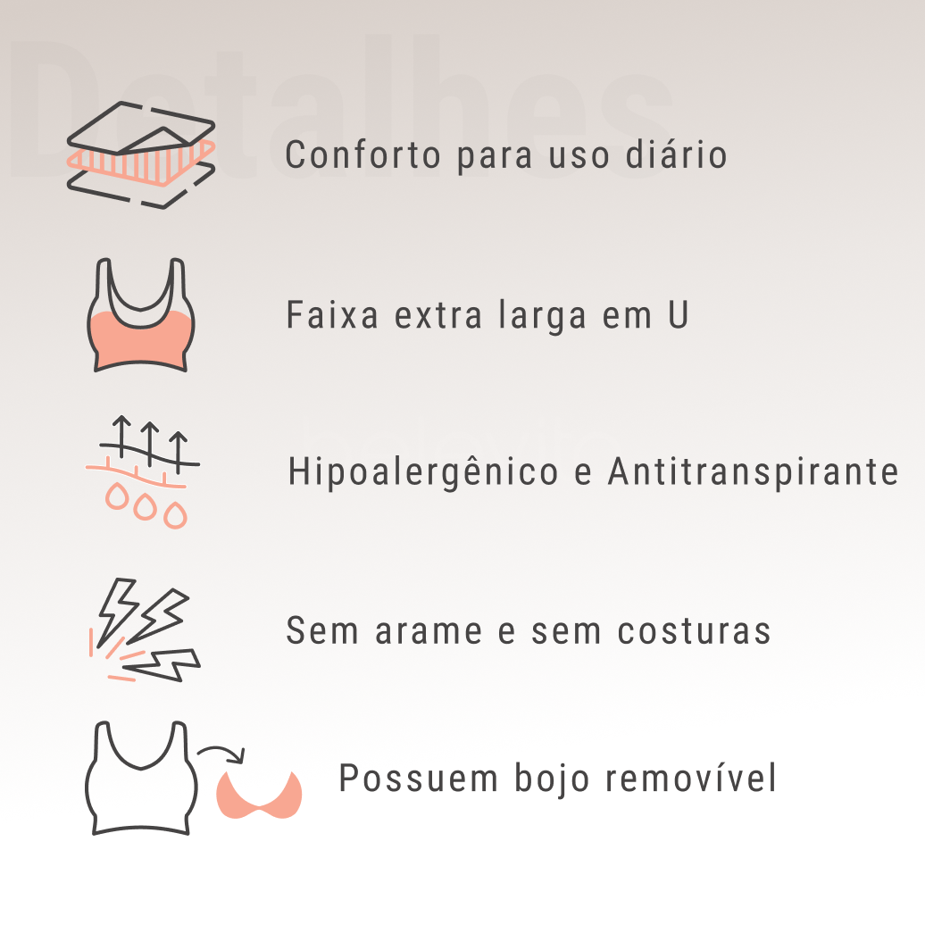 Bazar Belevita - Sutiã Anatômico Comfort Pro | Compre 1 Leve 3