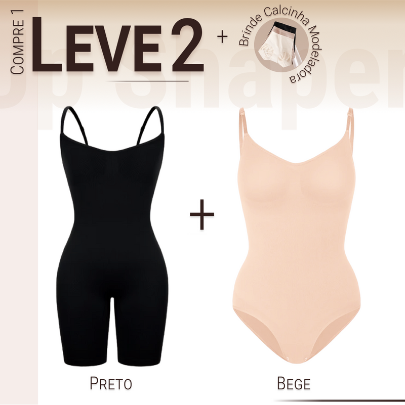 Body Modelador - Up Shaper - Compre 1 Leve 2 + Brinde Calcinha Modeladora (Short / Tanga)