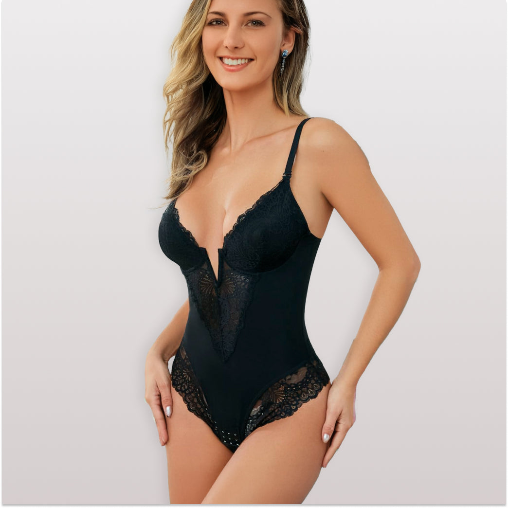 Body Modelador de Renda - Luxo Slim | + Brinde Calcinha Modeladora