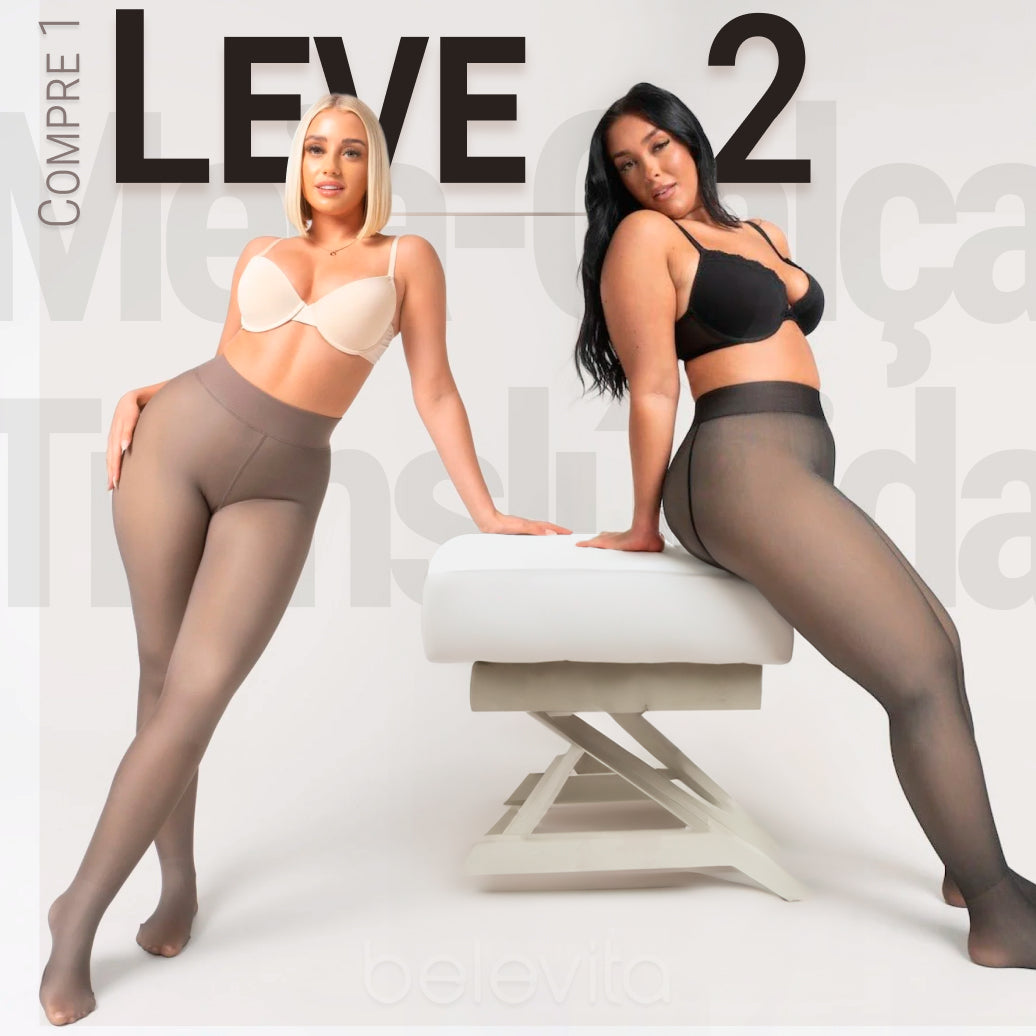 Bazar Belevita - Meia-Calça de Lã Translúcida - Pague 1 e Leve 2