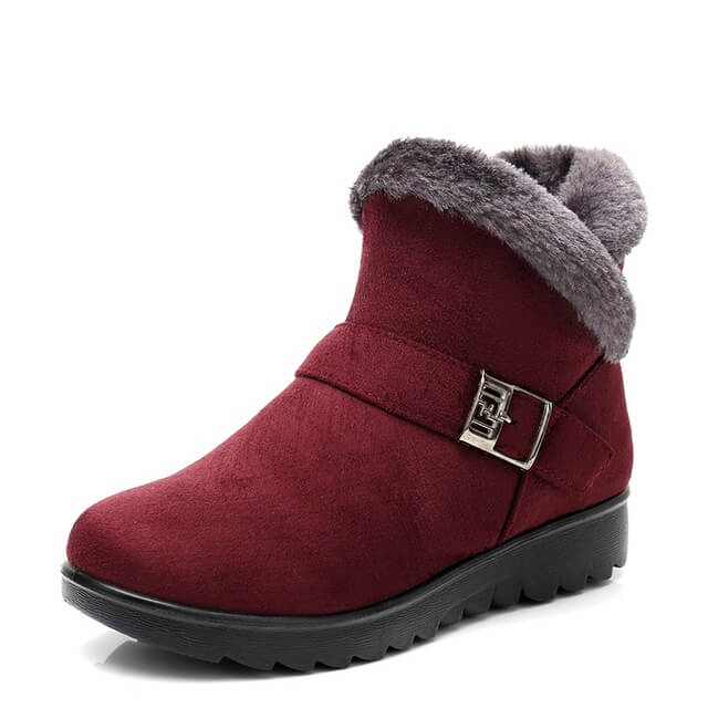 Bota Peluciada Inverno Feminina Vermelha belevita