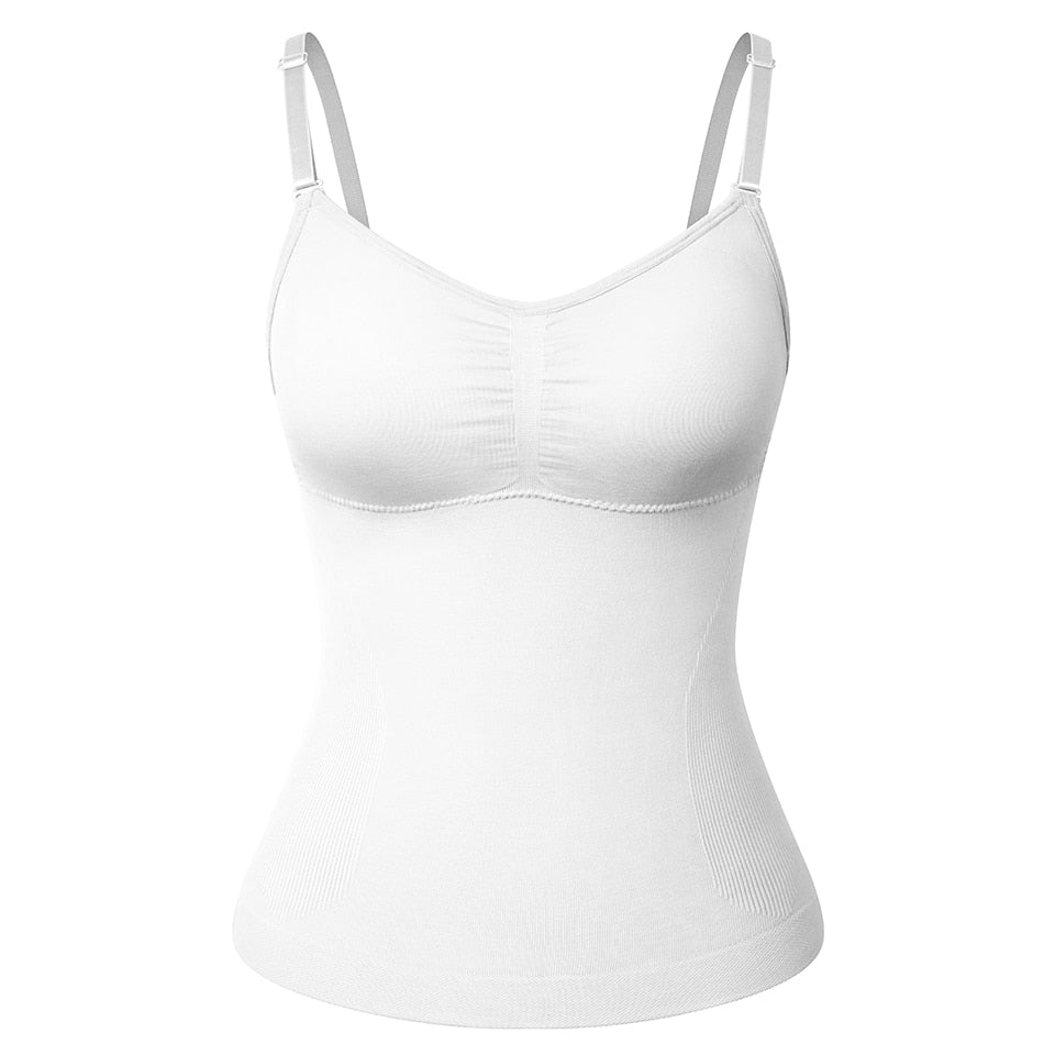 Regata Feminina Modeladora Branco Slim Wear Belevita